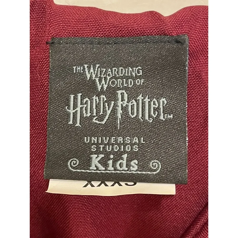 Harry Potter Griffindor Universal Studios Black Wizard Clock Robe Kids Size XXXS - Picture 4 of 10
